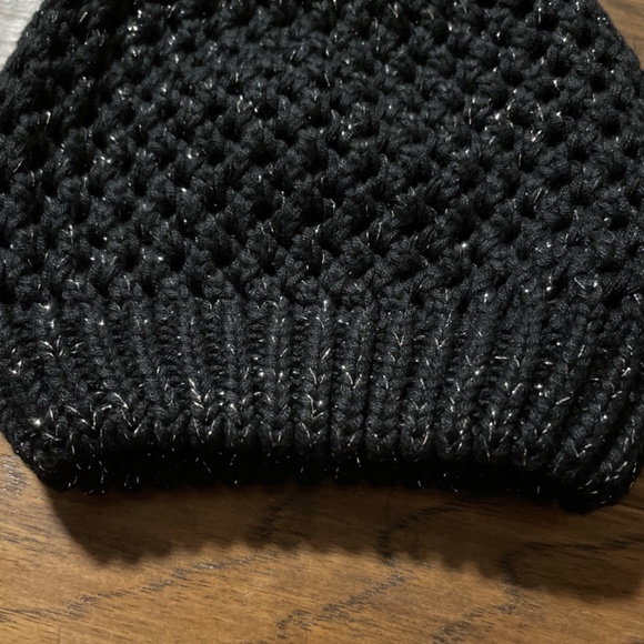 New knit hat toque sparkle black size 1-3 years - Picture 5 of 5